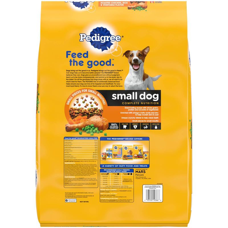 Pedigree Roasted Chicken, Rice & Vegetable Flavor Small Dog Adult Complete Nutrition Dry Dog Food, 4 of 7