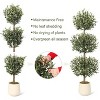 5FT Artificial Olive Tree Potted - 3-Tier Spherical Faux Tree with Realistic Green Leaves & Fruits, Indoor/Outdoor - 3 of 4