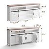 Farmhouse TV Stand, Rustic Wood Entertainment Center with Sliding Barn Doors and Mesh Doors with Storage for Living Room, Kitchen and Dining Room - 2 of 4