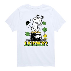 Boys' - Peanuts - Lucky Snoopy Short Sleeve Graphic T-Shirt - 1 of 4