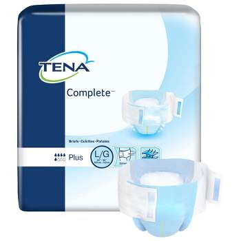 TENA Complete Incontinence Briefs for Adults, Moderate Absorbency