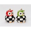 Kevins Gift Shoppe Ceramic Black and White Owl Salt And Pepper Shakers - image 3 of 4