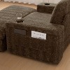 NicBex Oversized Faux Rabbit Fur Sofa Bed with Storage Ottoman & Cup Holders,Upholstered Sleeper Chair for Living Room,Bedroom - 3 of 4