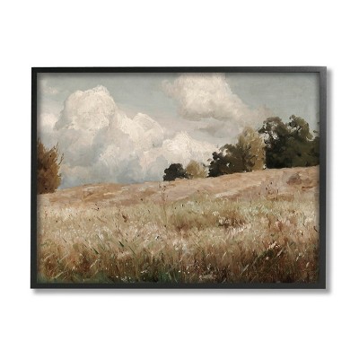 Stupell Industries Classic Nature Field Landscape Framed Giclee Art