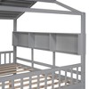 KTMBDW House Bed, Wood Kids House Bed with Roof, 2 Drawers and Storage Shelves, Bed Frame for Toddlers Teens Girls Boys, No Box Spring Needed - 3 of 4