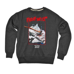 Friday The 13Th Axe Poster Slim Fit Crewneck Sweatshirt - 1 of 4