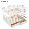 NicBex Twin Over Twin Bunk Bed with Guardrail and 2 Drawers,Loft Bed with Ladder and Converts to 2 Beds,Noise Reduced Bunk Beds for Bedroom - 3 of 4
