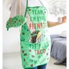 Fitness Taco Funny Kitchen Apron and Oven Mitts Humorous Gym Graphic Novelty Cooking Accessories - Crazy Dog Bakeware - 3 of 4