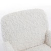 Anybear Artificial Rabbit Hair Home Office Chair with Golden Metal Base, Adjustable Desk Chair Swivel Office Chair - 3 of 4