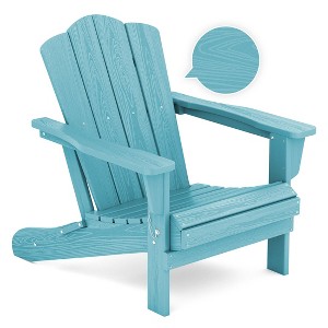 Hyleory Folding Adirondack Chair Outdoor, HDPE Patio Accent Chair - 1 of 4