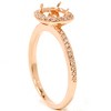 Pompeii3 1/3ct Diamond Engagement Halo Ring 14K Rose Gold Setting - 2 of 4
