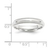 Black Bow Jewelry 4mm to 6mm Platinum Milgrain Edge Domed Comfort Fit Band - 4 of 4