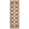 Checkered Easy Jute Runner Rug, Non-Slip Modern Rug Runners, Washable Ultra-Thin Low Pile Indoor Outdoor Carpet Accent Rugs - 2 of 4