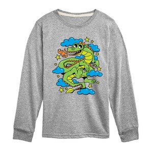 Boys' - Instant Message - I'm A Dragon In The Clouds Long Sleeve Graphic T-Shirt - 1 of 4