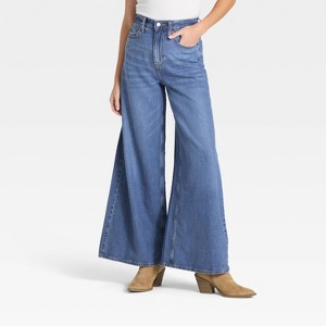 Women's Highest-Rise Palazzo Wide Leg Jeans - Universal Thread™ - 1 of 4
