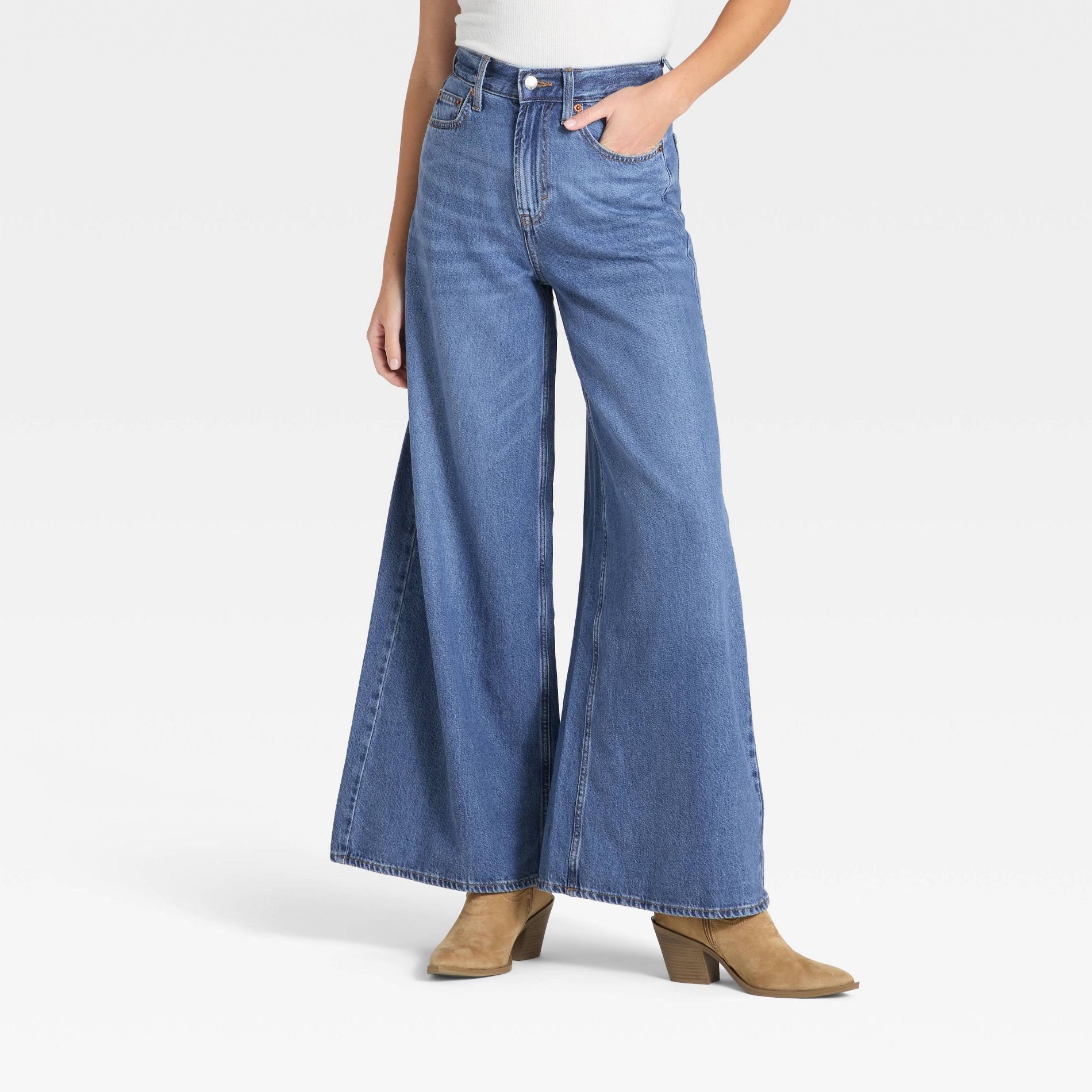 Women's Highest-Rise Palazzo Wide Leg Jeans - Universal Thread™