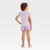 Toddler Girls' 2pc Barbie Short Sleeve T-Shirt and Shorts Set - Purple - 2 of 4