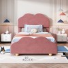 Luxurious Twin Cloud-Shaped Upholstered Platform Bed for Cozy Comfort - 3 of 4