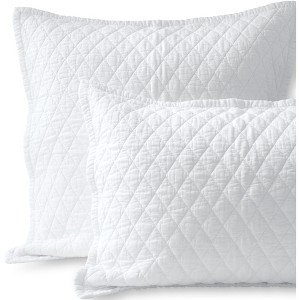 Lands' End Solid Diamond Double Voile Pillow Sham - 1 of 4