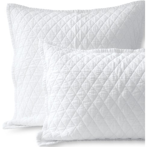 Lands' End Solid Diamond Double Voile Pillow Sham - image 1 of 4