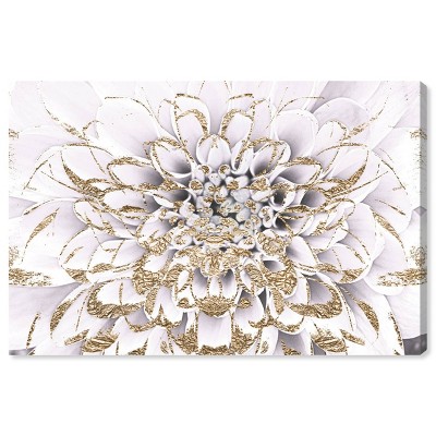 10" x 15" Floralia Blanc Floral and Botanical Unframed Canvas Wall Art in White - Oliver Gal