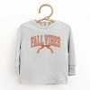 Varsity Fall Vibes Coquette - Youth Long Sleeve Graphic T-Shirt and Toddler Long Sleeve Graphic Tee - 2 of 3