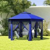 Resenkos Patio Garden Pergola, Pergola Canopy,13' x 13' Pop Up Gazebo Hexagonal Canopy Shelter with 6 Zippered Mesh Netting Blue - 2 of 4