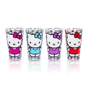Silver Buffalo Sanrio Hello Kitty Colorful Outfits 16-Ounce Pint Glasses | Set of 4 - 1 of 4