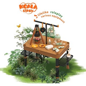 Contixo Kids Camping Playset, 34-Piece Set, Foldable Table, BBQ Tools & Play Food, Ages 3+ - 1 of 4