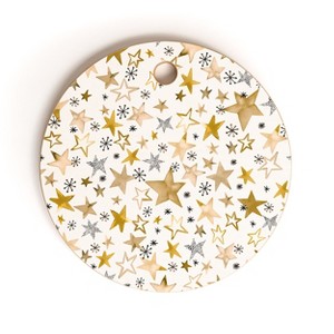 Ninola Design Winter Stars Holiday Gold Cutting Board - Deny Designs - 1 of 3
