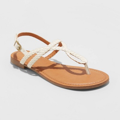 wide width white sandals