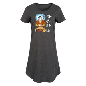 Women's Avatar: The Last Airbender Women's Any Way Dress Graphic T-shirt Dress - Heather Charcoal - 4X - 1 of 4