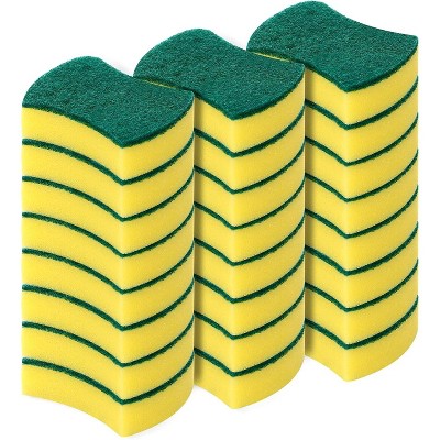 24 Pack Kitchen Cleaning Sponges, Eco Friendly Non-Scratch Scrub Sponges for Dishwashing and Household Cleaning