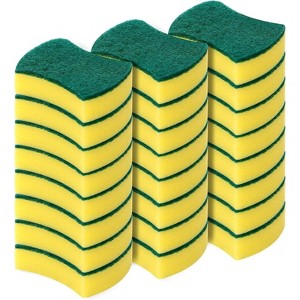 24 Pack Kitchen Cleaning Sponges, Eco Friendly Non-Scratch Scrub Sponges for Dishwashing and Household Cleaning - 1 of 4