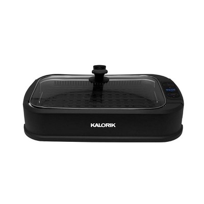 KALORIK INDOOR SMOKELESS GRILL, BLACK REFURBISHED