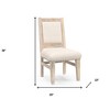 HomeRoots 20" Beige And White Side Chair - 3 of 4