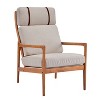 Sapphtopaz Modern Accent Chair with High Back Upholstered Comfy Armchairs with Solid Wood Frame Reading Lounge Chairs for Living Room, Bedroom - 2 of 4