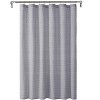 Piña & Sardinia Home Lindsey Woven Poly Cotton Textured Gray Fabric Shower Curtain - Standard Size - 2 of 4