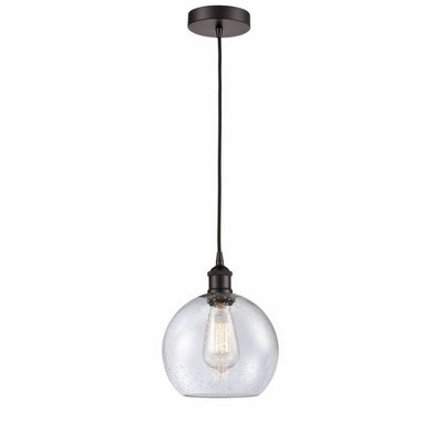 Athens - 1 Light Cord Hung Mini Pendant In Industrial Style-10.75 Inches Tall and 8 Inches Wide