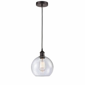 Athens - 1 Light Cord Hung Mini Pendant In Industrial Style-10.75 Inches Tall and 8 Inches Wide - 1 of 1