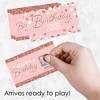 Big Dot of Happiness Pink Rose Gold Birthday - Happy Birthday Party Game Scratch Off Dare Cards - 22 Count - 2 of 4