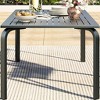 GustoWave 70.9" x 35" Outdoor Dining Table, with Slat Top & Umbrella Hole - 4 of 4