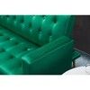 Vynxaria Velvet Sofa Bed - Stylish & Compact with Golden Metal Legs for Small Spaces - 3 of 4