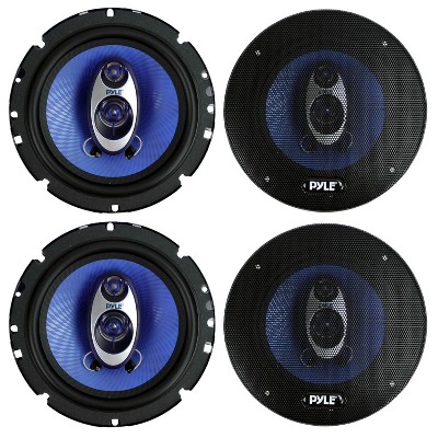  Pyle PL63BL 6.5" 720 Watt 3-Way Car Audio Coaxial Speakers Blue Stereo 