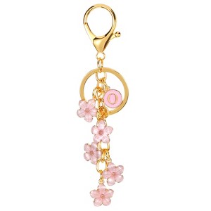 Unique Bargains  Metal Small Beautiful Personalized Flower Keychain for Handbag Purse - 1 of 4