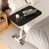 Table with Wheels - Adjustable Height Rolling Laptop Desk, Side Table for Home Office - 4 of 4