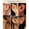 5 Pairs 14K Gold Plated Stud Earrings for Women, Hypoallergenic Earring Sets for Multiple Piercing, Premium Cubic Zirconia Studs - 4 of 4