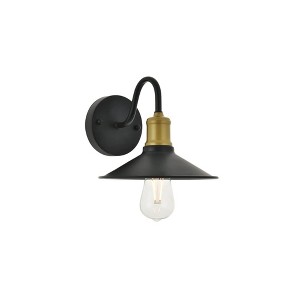 Elegant Lighting Etude 1 light brass and black Wall Sconce - 1 of 4