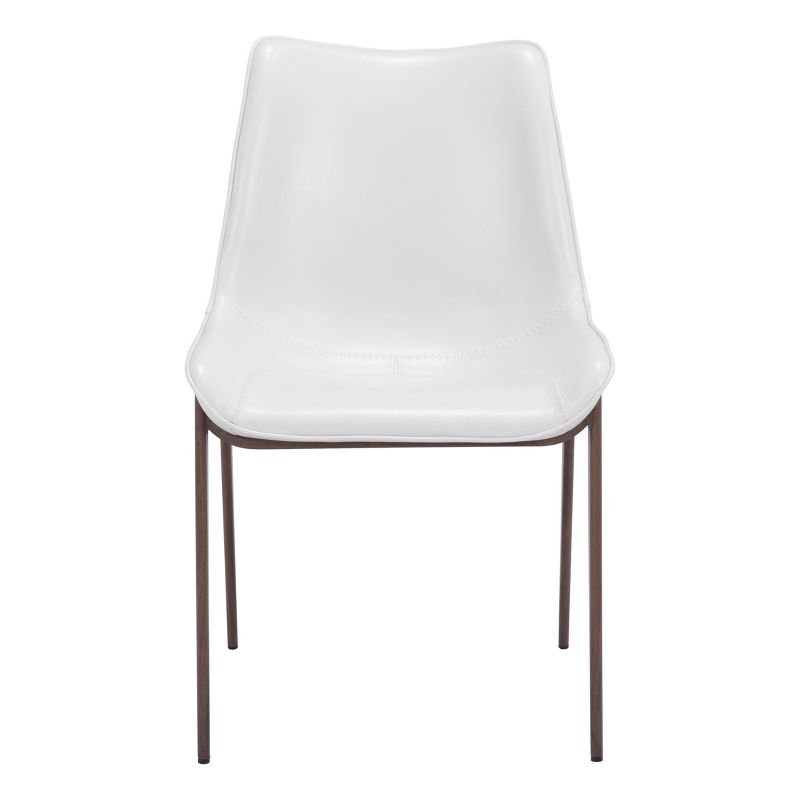 Set of 2 Encanto Dining Chairs White/Walnut - ZM Home, 4 of 9