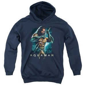Boys’ Aquaman Movie Trident Hooded Sweatshirt - 1 of 4